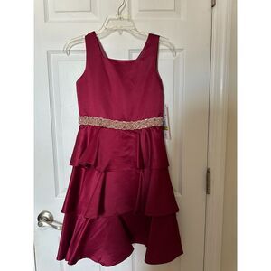 NWT girls fuchsia formal dress Rare Editions size 14